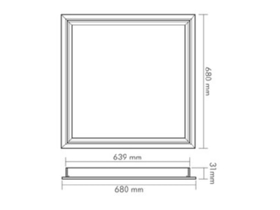 Dimensional drawing Nobile 1570962000 Installation frame for luminaires