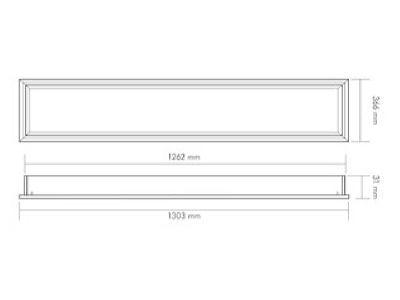 Dimensional drawing Nobile 1570972000 Installation frame for luminaires