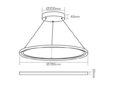 Mazeichnung Nobile 1587811012 LED Pendel Panel 830 DALI 