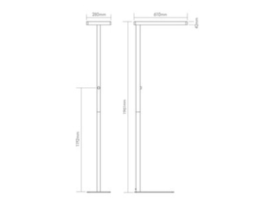 Mazeichnung Nobile 1751326009 LED Stehleuchte 840 dimmbar 