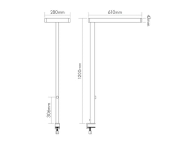 Dimensional drawing 1 Nobile 1751326010 Floor lamp 1x80W LED not exchangeable
