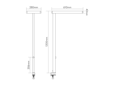 Dimensional drawing 2 Nobile 1751326010 Floor lamp 1x80W LED not exchangeable