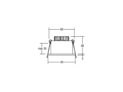 Ma�zeichnung Brumberg 39266083 LED Einbaudownlight