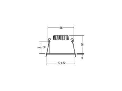 Ma�zeichnung Brumberg 39267083 LED Einbaudownlight