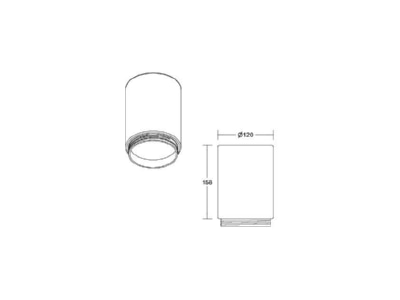 Dimensional drawing Brumberg 81070000 Accessory for luminaires