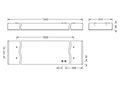 Dimensional drawing Siteco 51HS12DC4DCA High bay luminaire IP20