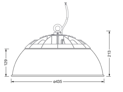 Dimensional drawing Siteco 59HP91003 Reflector for luminaires