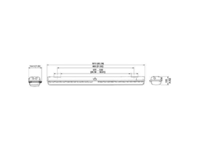 Dimensional drawing Stahl 6002 41680200 278349 Explosion proof luminaire fixed mounting 6002 41680200278349