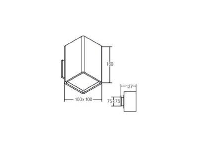 Ma�zeichnung Brumberg 10040183 LED Wandleuchte 3000K