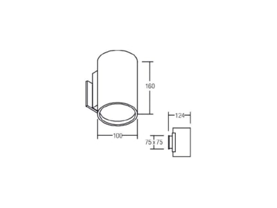 Ma�zeichnung Brumberg 10042183 LED Wandleuchte 3000K