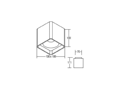 Ma�zeichnung Brumberg 12040183 LED Anbaudownlight 3000K