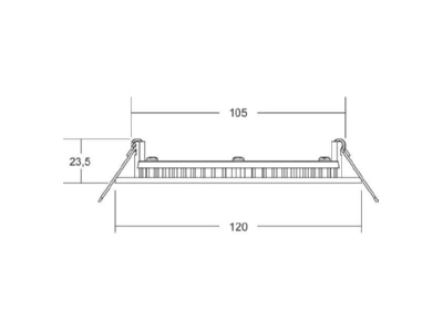 Ma�zeichnung Brumberg 12451173 LED Einbaupanel 350 mA 2700 3300 4000K
