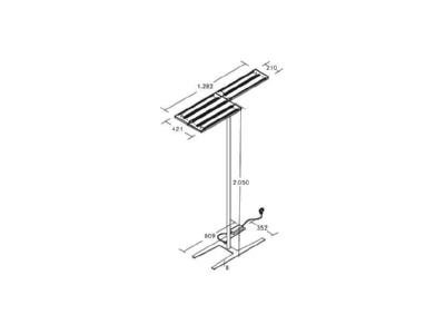 Mazeichnung Brumberg 77423184MS LED Stehleuchte 4000K  dim 