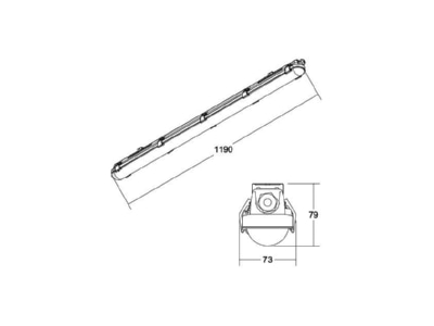 Ma�zeichnung Brumberg 78912114 LED Feuchtraumleuchte 4000K