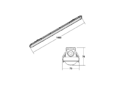 Ma�zeichnung Brumberg 78913114 LED Feuchtraumleuchte 4000K
