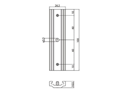 Dimensional drawing Brumberg 87116680 Coupler connector straight