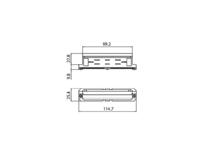 Dimensional drawing Brumberg 87125080 Coupler connector straight