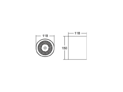 Ma�zeichnung Brumberg 42612174DA LED Anbaudownlight 4000K