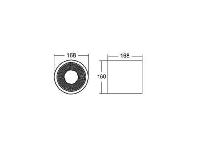 Ma�zeichnung Brumberg 42613164DA LED Anbaudownlight 4000K