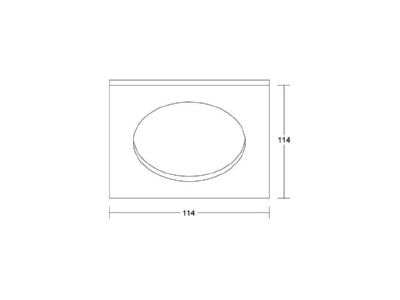 Dimensional drawing Brumberg 81215070 Cover frame white