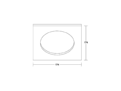Dimensional drawing Brumberg 81216070 Cover frame white
