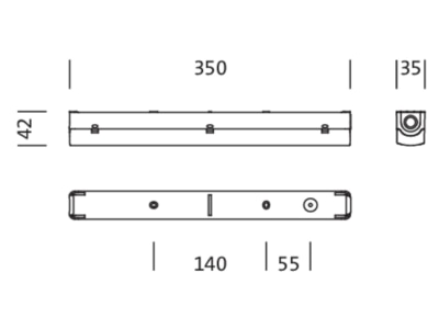 Ma�zeichnung Siteco 51FC207A410AS LED Feuchtraumleuchte 840 
