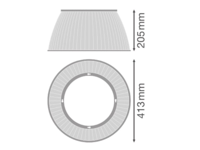 Dimensional drawing Ledvance HBPCREFRACTOR415 PC refractor D415mm