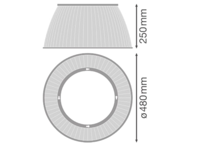 Dimensional drawing Ledvance HBPCREFRACTOR500 PC refractor D500mm