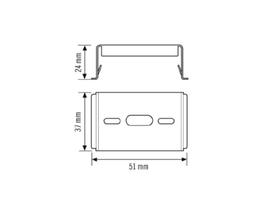 Dimensional drawing ESYLUX OLIVIA 2  EO10310508 Mounting kit for luminaires OLIVIA 2 EO10310508