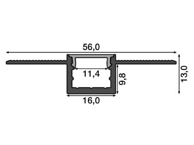 Dimensional drawing Radium FXZA4564 Accessory for light rope