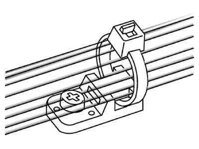 Dimensional drawing 1 Hellermann Tyton CTAM1 PEEK BGE C1 Mounting element for cable tie
