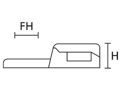 Dimensional drawing 3 Hellermann Tyton CTAM1 PEEK BGE C1 Mounting element for cable tie