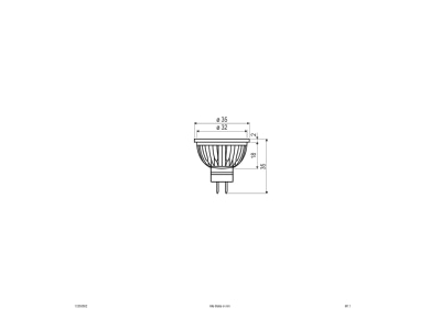 Dimensional drawing EVN 12353502 LED lamp Multi LED 12V GU4 white
