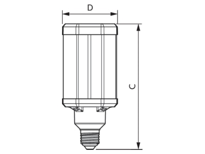 Ma�zeichnung Signify Lampen TForce LED  63824500 LED Lampe E27 4000K TForce LED 63824500