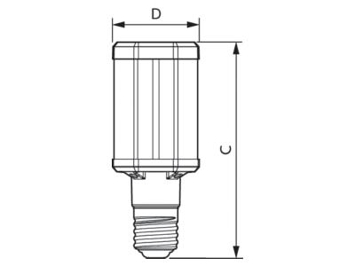Ma�zeichnung Signify Lampen TForce LED  63828300 LED Lampe E40 4000K TForce LED 63828300