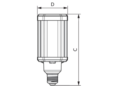 Ma�zeichnung Signify Lampen TForce LED  63816000 LED Lampe E27 4000K TForce LED 63816000