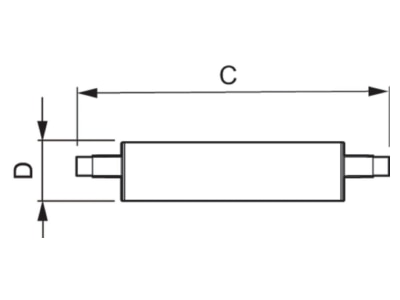 Ma�zeichnung Signify Lampen CoreLinear  64673800 LED Lampe 17 5 150WR7S 118 830 CoreLinear 64673800