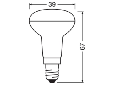 Ma�zeichnung LEDVANCE STR392536G1 5W2700K LED Reflektorlampe R39 2700K E14