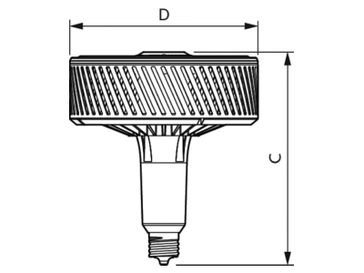 Ma�zeichnung Signify Lampen TForce LED  75373300 LED Lampe E40 4000K 120Gr  TForce LED 75373300