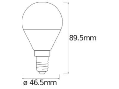Dimensional drawing LEDVANCE SMART  4058075485617 LED lamp Multi LED 230V E14 white SMART 4058075485617