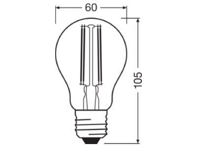 Dimensional drawing LEDVANCE SMART  4058075528239 LED lamp Multi LED 220   240V E27 white SMART 4058075528239