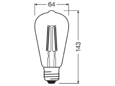 Dimensional drawing LEDVANCE SMART  4058075528277 LED lamp Multi LED 220   240V E27 white SMART 4058075528277