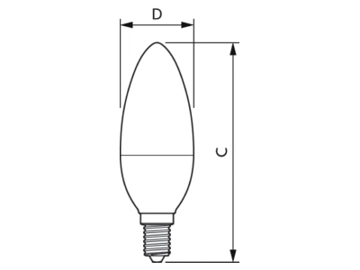 Ma�zeichnung Signify Lampen CorePro can 31296800 LED Kerzenlampe E14 matt CorePro can31296800