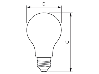 Ma�zeichnung Signify Lampen CorePro LED 34649900 LED Lampe E27 klar Glas CorePro LED34649900
