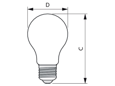 Ma�zeichnung Signify Lampen CorePro LED 34712000 LED Lampe E27 klar Glas CorePro LED34712000