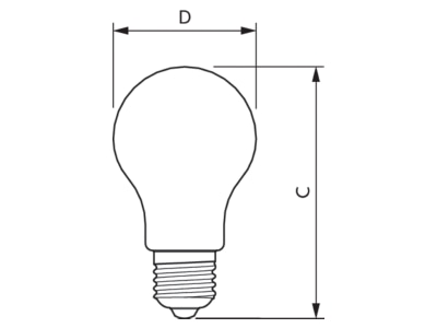 Ma�zeichnung Signify Lampen CorePro LED 34714400 LED Lampe E27 klar Glas CorePro LED34714400