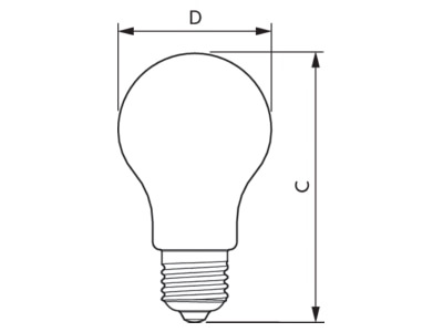 Ma�zeichnung Signify Lampen CorePro LED 34744100 LED Lampe E27 klar Glas CorePro LED34744100