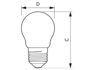 Ma�zeichnung Philips Licht CorePro LED 34768700 LED Tropfenlampe E27 matt Glas CorePro LED34768700