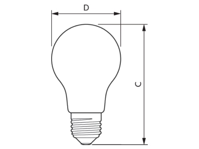 Ma�zeichnung Signify Lampen CorePro LED 36126300 LED Lampe E27 matt Glas CorePro LED36126300