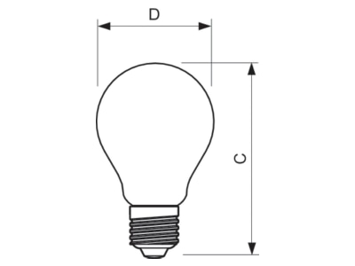 Ma�zeichnung Signify Lampen CorePro LED 38003500 LED Lampe E27 klar Glas CorePro LED38003500